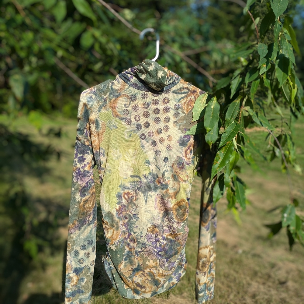 Etro tulle top with print 48 (12 us)